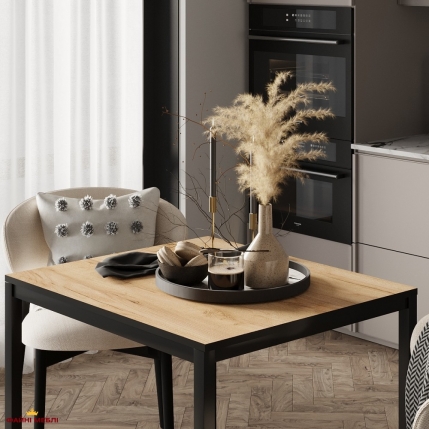 Обідній стіл Brevity Loft mini Дуб крафт золотий/Чорний метал Дуб крафт mini 2
