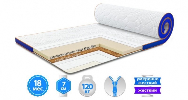 Матрас топпер FLEX 2in1 KOKOS / ФЛЕКС 2в1 КОКОС